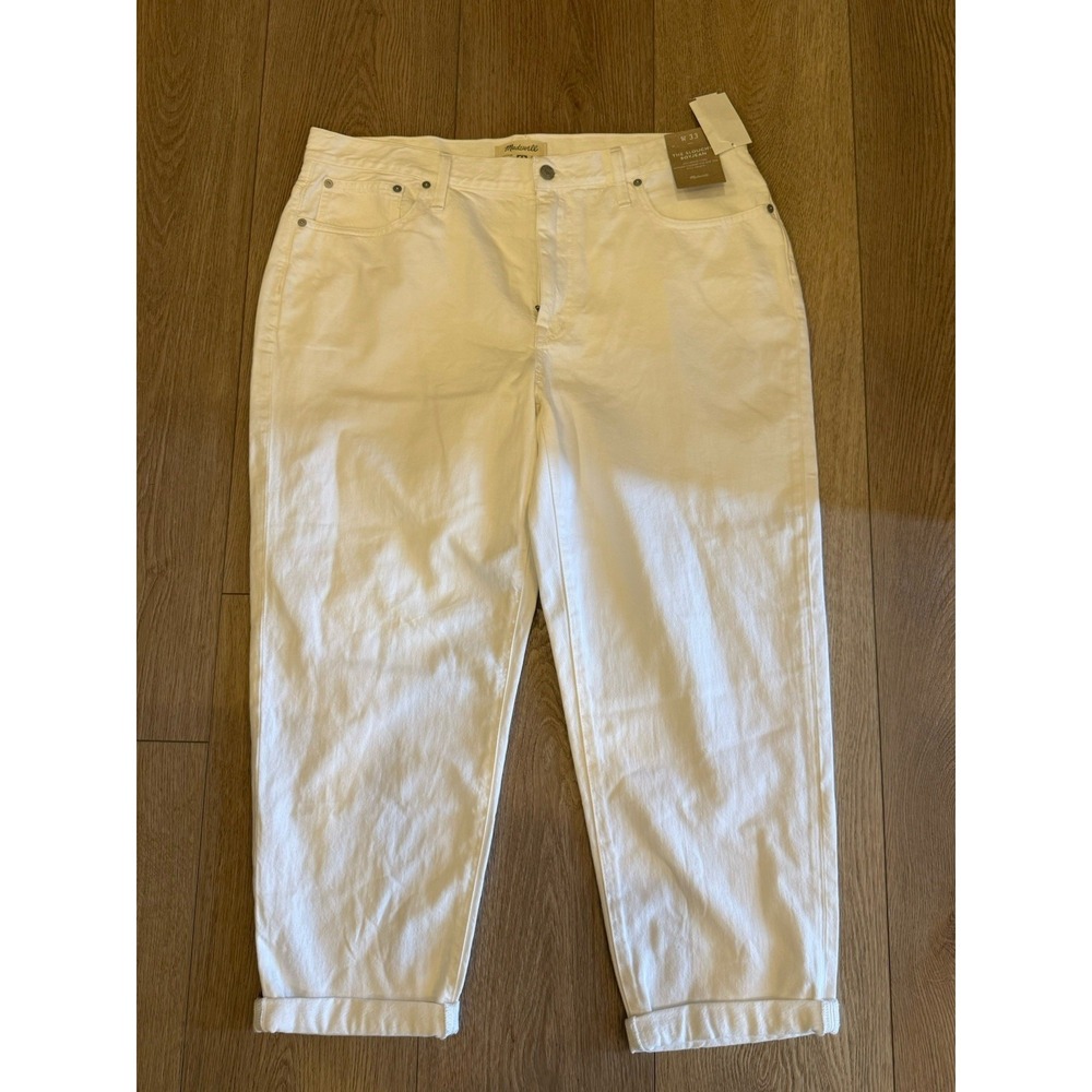 Madewell White Relaxed Crop Jeans